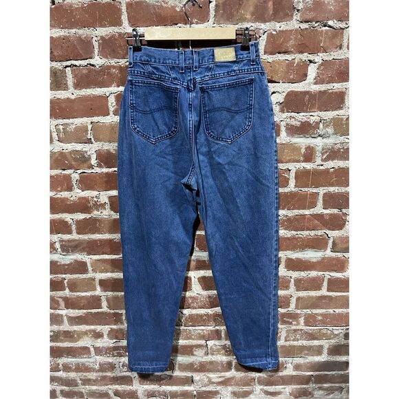 Vintage Lee Womens Blue Denim Pants Straight Leg Size 10 Long - Picture 2 of 3